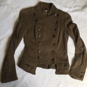 Free People Spandex Cotton fitted peplum jacket